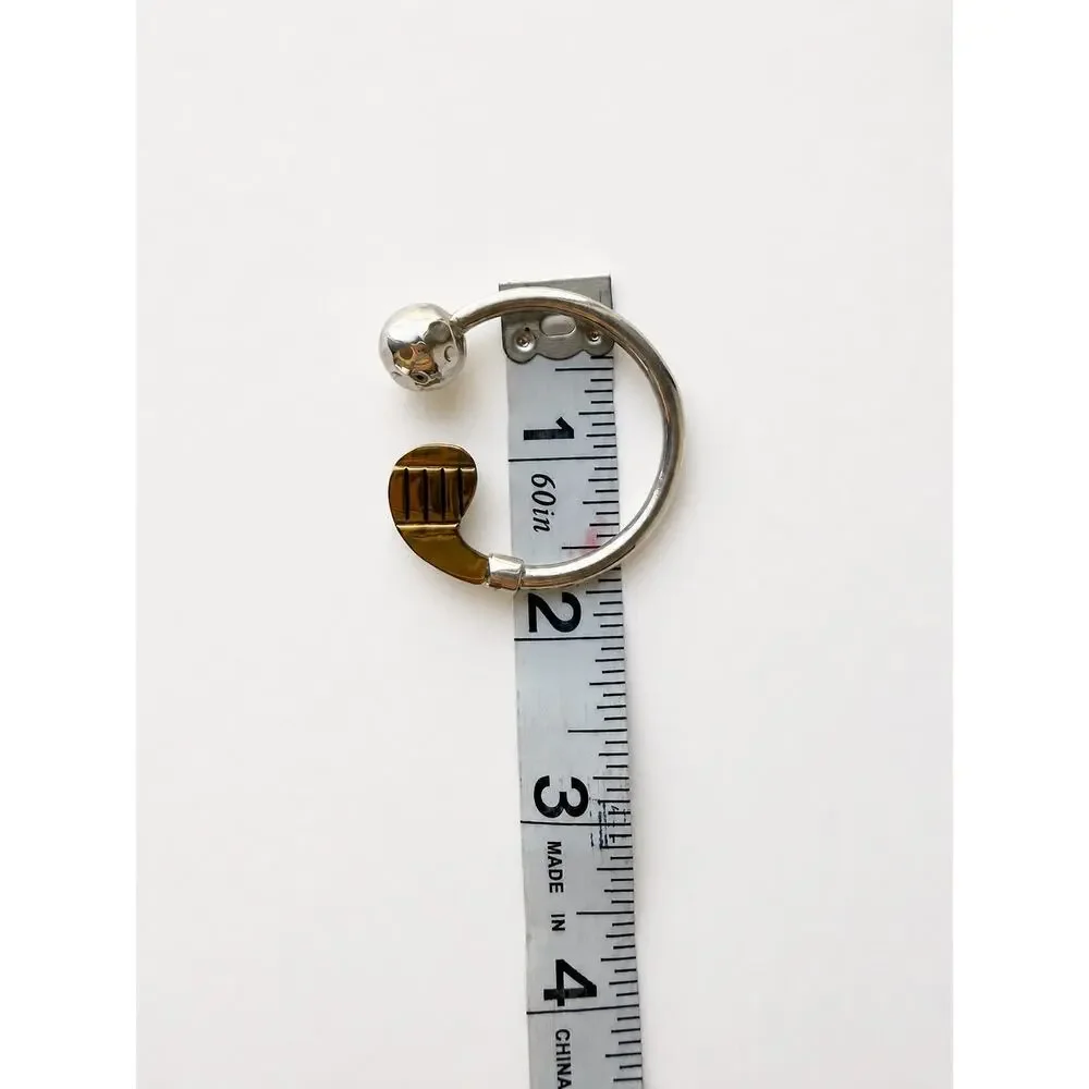 Sterling Silver 925 Golf Key Ring Screw-Off Golf Ball Keychain Vintage Golfcore
